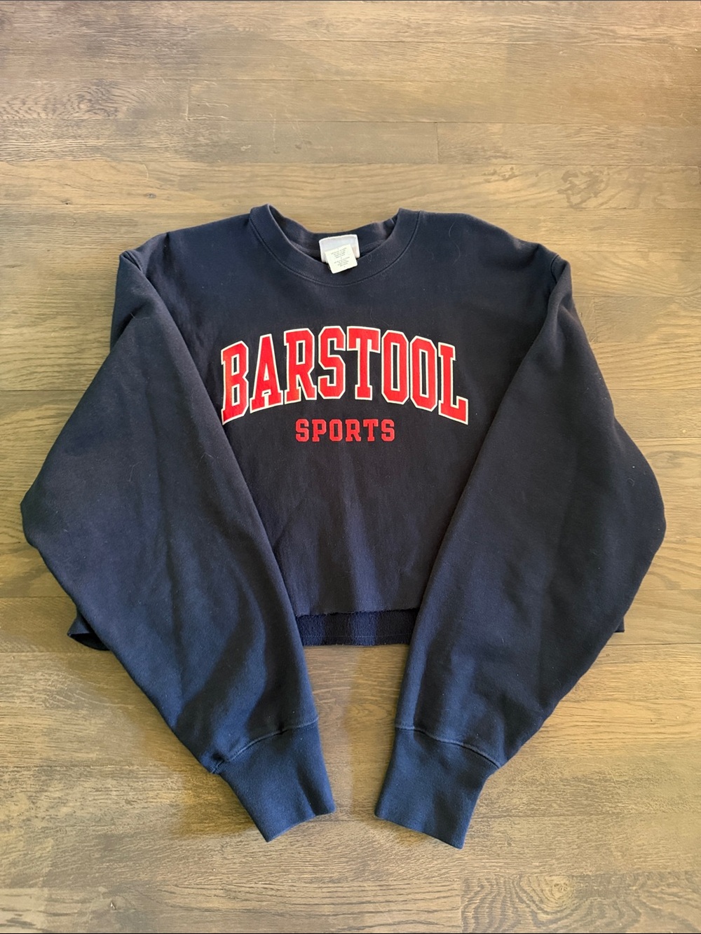 Barstool Sports x Champion Reverse Weave Cropped Crew Neck - Picture 1 of 3